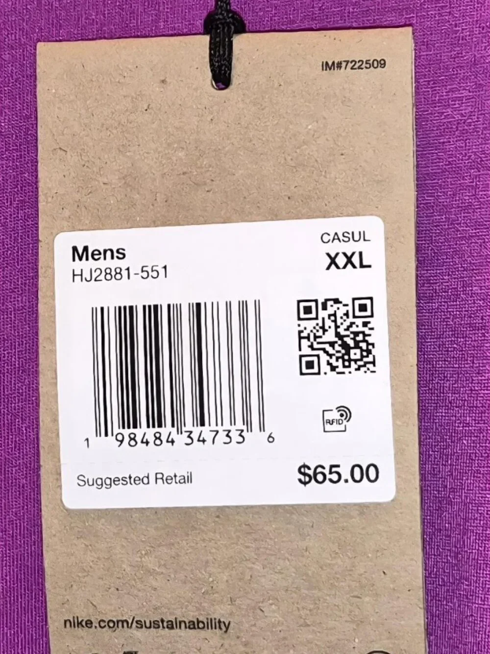 NEW WITH TAGS NIKE Dri-FIT ACG GOAT ROCKS HJ2881-551 MENS SHIRT VIVID PURPLE 2XL